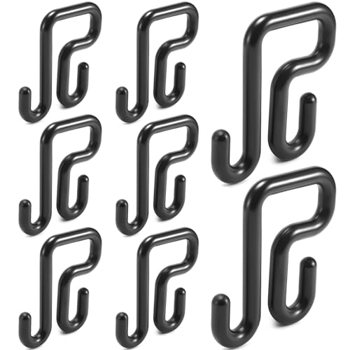 CroBlissful 8 Pcs Lineman Bucket Hooks 3 Inches Truck Blanket Hooks for Aerial Bucket Lip Tool Holders for All Seasons Lineman Accessories, Black 35lbs Working Load Limit - size: 3 Inches