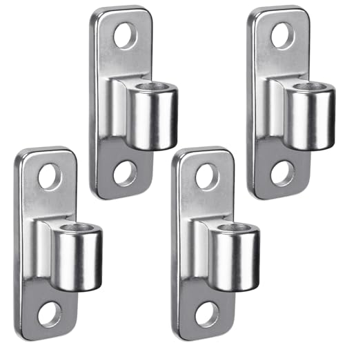 Insaga Heavy Duty 304 Stainless Steel Gate Hinges 4 Pcs, Wall Mount Hardware with 5/8" Pin, One-Piece Cast Hinge for Farm, Fence, Chain Link, Wooden & Metal Gates - color: Silver-SS-4Pcs-Hole