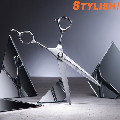 High-end Professional Extremely Very Sharp Barber Hair Cutting Scissors Hairdresser Shears For Hair 6.5 Inch Haircut Scissor Made Of Stainless Steel Alloy For Hairdressing Salon and Home Use - size: 6.5 Inch, style: Sword Shears