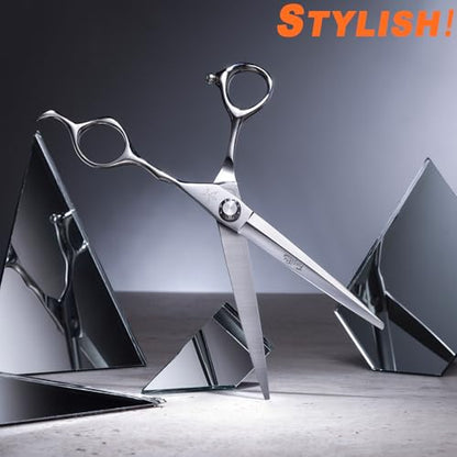 High-end Professional Extremely Very Sharp Barber Hair Cutting Scissors Hairdresser Shears For Hair 6.5 Inch Haircut Scissor Made Of Stainless Steel Alloy For Hairdressing Salon and Home Use - size: 6.5 Inch, style: Sword Shears