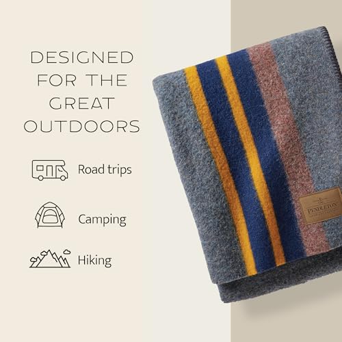 Pendleton Yakima Throw 54" x 66", Wool Cotton - color: Green Heather