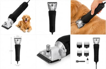 Professional Dog Grooming Clippers for Thick Coats - Shears Heavy Duty Hair Cutting Kit - Large Dog Shaver Set - Pet Trimmer for XL Large Dogs, Horses