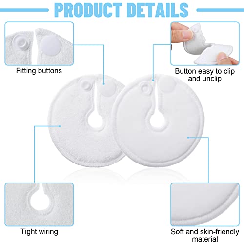 Sosation 56 Pack G Tube Button Covers Pads Holder Cotton 3 Inch White