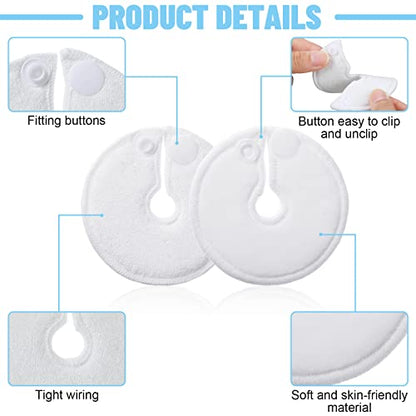 Sosation 56 Pack G Tube Button Covers Pads Holder Cotton 3 Inch White