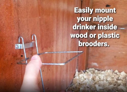RentACoop Wire Bracket for Small Animal Drinking Bottle (32 oz/1 Liter) - size: 32 oz