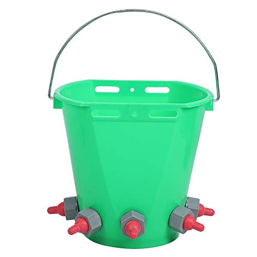 HL MP69 8L Five-Mouth Lamb Milk Feeder Bucket for Sheep Goat | Plastic multi-nipple high capacity feeding pail, suitable for goat, sheep and other livestock nursing feeding
