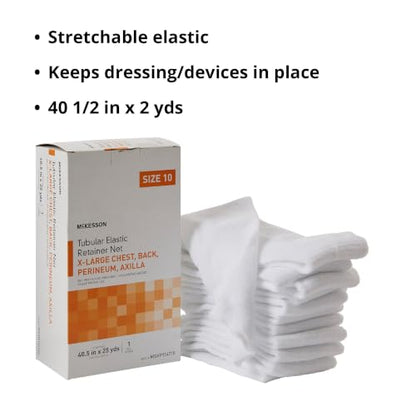 McKesson Tubular Elastic Retainer Net Dressing, 40 1/2 in x 25 yd, 1 ct - size: Size 10 1 Count