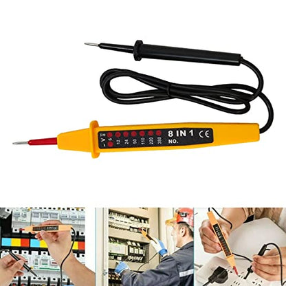 Portable Voltage Tester Tools with LED Lights, AC/DC Voltage Detector Pen, Test Range 6-380V