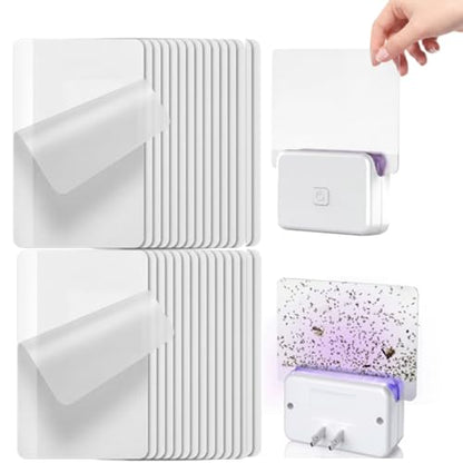 30 Pack Fly Traps Refill Cards (Refills Only) Compatible with LFSYS Plug in UV Light Fly Trap, Sticky Glue Board Refill for Fruit Flies, Gnats & Mosquitoes, Plug in Flying Trap Refills Indoor