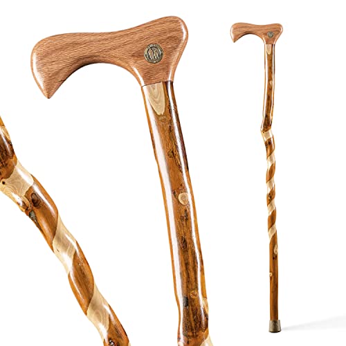 Brazos Wooden Walking Canes for Men and Women, Stable Walking Sticks for Seniors, Made in The USA - size: 37 Inch, style: Traditional Hickory