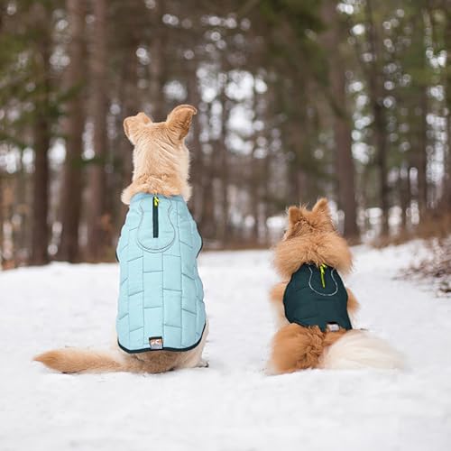 Kurgo Loft Dog Jacket, Ink Blue, Extra Small - color: Ink Blue/Seaglass, size: Extra Small