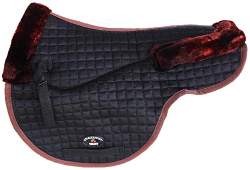 St. Charles Horse Quilted English Saddle PAD Trail Contour Fleece Lined Black Brown 72108