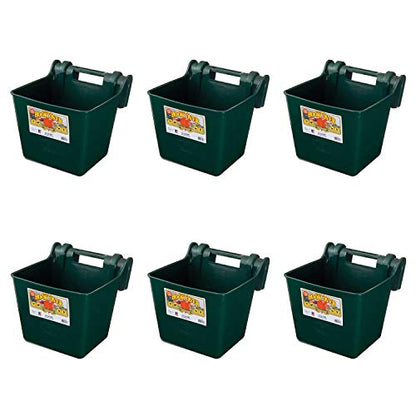 Little Giant HF15GREEN Heavy Duty 15 Quart Mountable Plastic Hook Over Feeder, Green (6 Pack)
