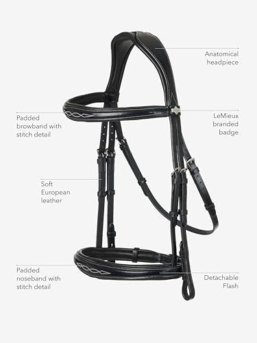 LeMieux Kudos Competition Flash Bridle - color: Black, size: Full