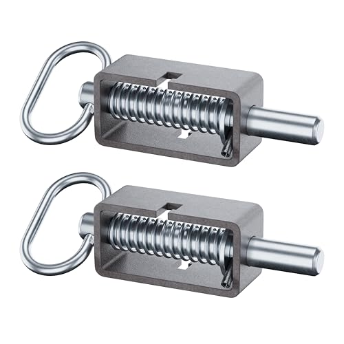 5-1/8'' Heavy Duty Trailer Gate Latch, Weld-On Spring Latch for Tracks 2pcs | Universal Spring Latch Assembly, Weld-On Spring Loaded Latch, Trailer Latch Lock with Plain Tube for Tracks, Ramp Doors - size: 5-1/8''