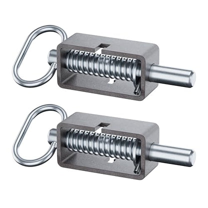 5-1/8'' Heavy Duty Trailer Gate Latch, Weld-On Spring Latch for Tracks 2pcs | Universal Spring Latch Assembly, Weld-On Spring Loaded Latch, Trailer Latch Lock with Plain Tube for Tracks, Ramp Doors - size: 5-1/8''