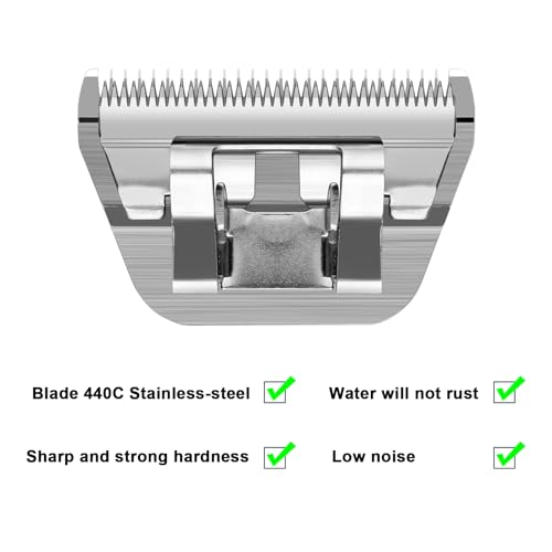 10W Dog Grooming Wide Blades,Compatible with Andis,Oster A5,Wahl KM10 - color: Silver, size: 10W 1.5mm