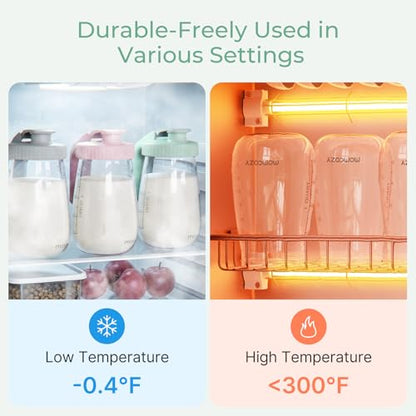 Momcozy Breast Milk Pitcher, Glass Storage Container Wide Mouth, 32oz Gray - color: Gray, size: 32 Ounce-1 Count