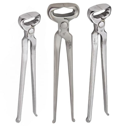Hoof Nipper Set 12" 14" 15" – Premium Vanadium Steel Farrier Nippers in Dull Finish Professional Hoof Trimming Tools for Horses