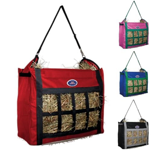 Derby Originals Top Load Hay Bag with Super Tough Bottom and 6 Month Warranty (Red/Black) - color: Red/Black