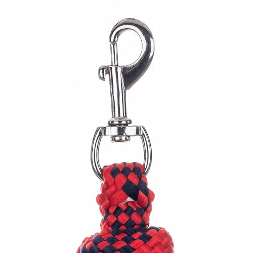 Equinavia Iris Soft 8' Lead Rope with Snap Buckle - Red/Navy - One Size - color: Red/Navy