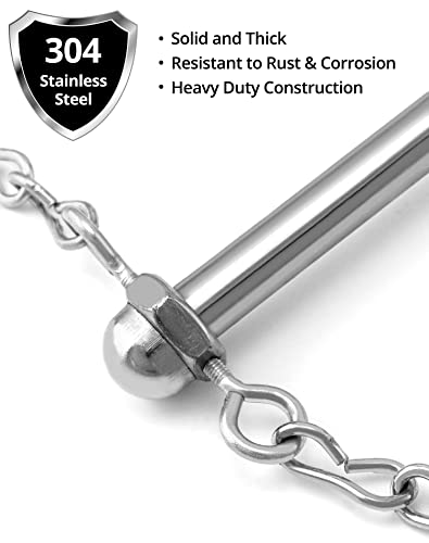 QWORK Horse Blanket Rack - 23.6 x 45.3 in, 2 Pack Heavy Duty Stainless Steel 4-Rail Hanging Storage for Blankets/Towels/Pads/Saddle, Rust-Resistant Organizer for Equestrian Gear