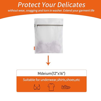 Polecasa Mesh Laundry Bags 3 Pack (12 x 16" Medium) - size: 3 Medium