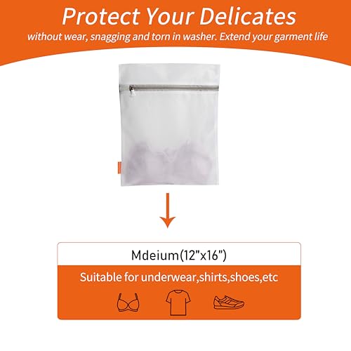 Polecasa Mesh Laundry Bags 3 Pack, 12 x 16" Medium, Fine Mesh - size: 3 Medium