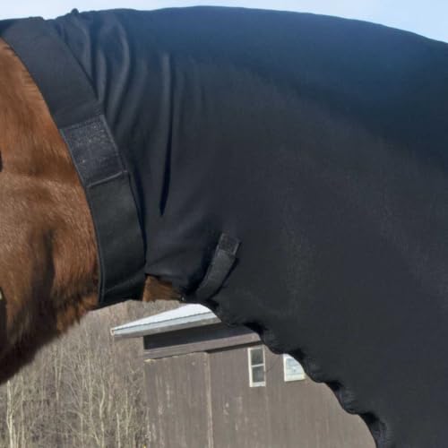 Country Pride Lycra Faceless Hood, Head and Shoulder Coverage, Prevents Blanket Rubs, Keeps Mane Smooth, Full Separating Zipper, Adjustable Neck and Girth, Black (Medium) - size: Medium