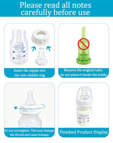 Replacement Nipples Compatible with Similac & Enfamil Ready-to-Feed Baby Bottles, Soft Silicone Baby Bottle Nipples, Medium Flow, Reusable, BPA Free, Dishwasher Safe, 6 Pack - size: Medium Flow, 3 Month +