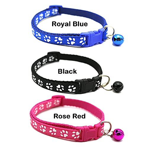 Love Dream Puppy ID Collars for Litter-12pcs Soft Nylon Whelping Collar Set - color: Paws, size: Small(7.9 Inch -12.6 Inch )