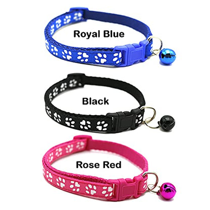 Love Dream Puppy ID Collars for Litter-12pcs Soft Nylon Whelping Collar Set - color: Paws, size: Small(7.9 Inch -12.6 Inch )