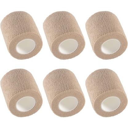 IndigoCase 6 Pack Self Adhesive Bandage Wrap 2 Inch x 5 yd Elastic Tape - color: Skin, size: 2 Inch - 6 Pack