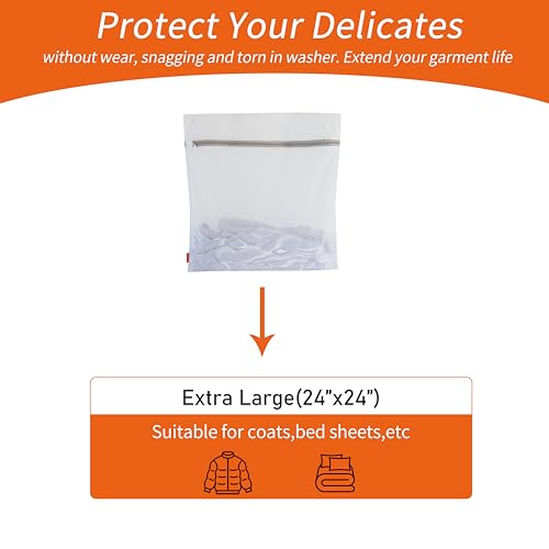 Polecasa Mesh Laundry Bags 2 Pack (XX-Large, 24x24”) - size: 2 Jumbo
