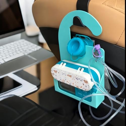 G-Tube Feeding Pump Organizer Holder for Infinity Feeding Pump | Lightweight Durable with Built-in Tubing Coil Storage,Feeding Tube Holder,Tool-Free One-Click Install,for Home or Travel