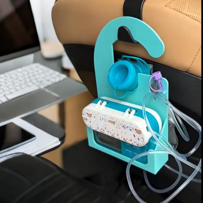 G-Tube Feeding Pump Organizer Holder for Infinity Feeding Pump | Lightweight Durable with Built-in Tubing Coil Storage,Feeding Tube Holder,Tool-Free One-Click Install,for Home or Travel