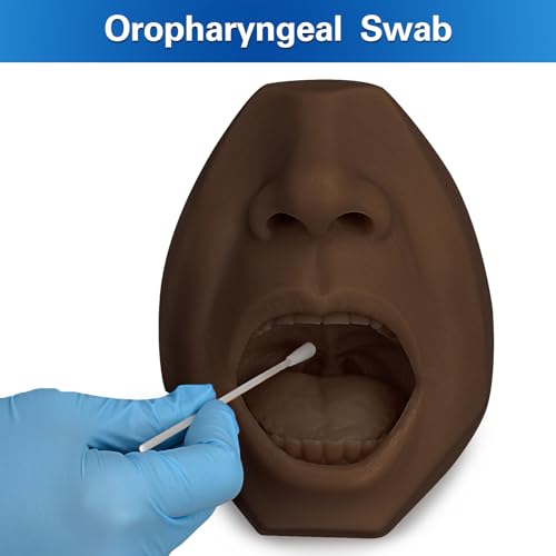 SimCoach Nasal and Throat Swab Training Model, Black - color: black