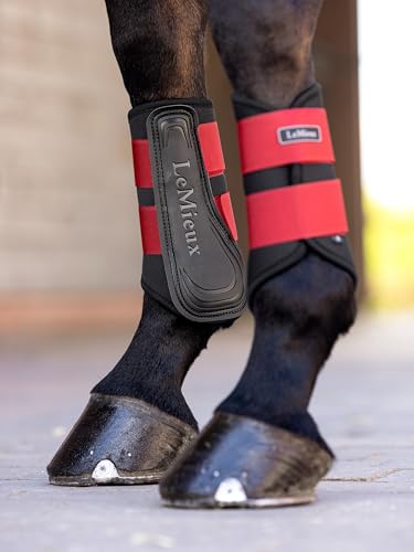 LeMieux Carbon Mesh Wrap Support Horse Boots - Protective Gear and Training Equipment - Equine Boots, Wraps & Accessories - color: Chilli