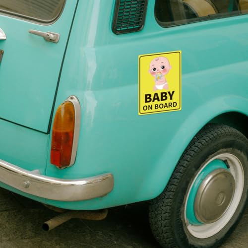 WADORN 10Pcs Infant on Board Sticker, New Born Safety Warning Sign Removable Safety Sticker Notice Board Waterproof Infant in Car Vinyl Decals for Car Rear Side Windows Bumpers 7.08x5.12 Inch - style: Infant On Board