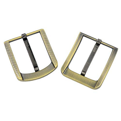 DGOL Leather Craft DIY 2 pcs Bronze Strap Prong Pin Belt Buckle Webbing Buckles 1-1/2 Inch (40 mm)
