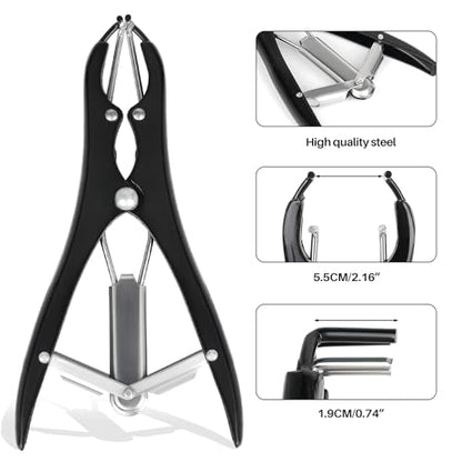 Goat Banding Kit,Castration Bander with 100Pcs Rubber Castration Rings,Balloon Expander Pliers Tool