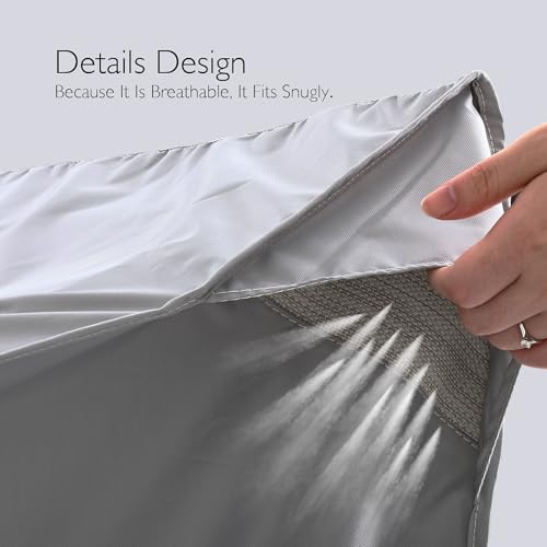 Patio Loveseat Cover Waterproof 420D Bench Cover, 86"x30"x33", Grey - color: Grey-1pc, size: 86L x 30W x 33H inch