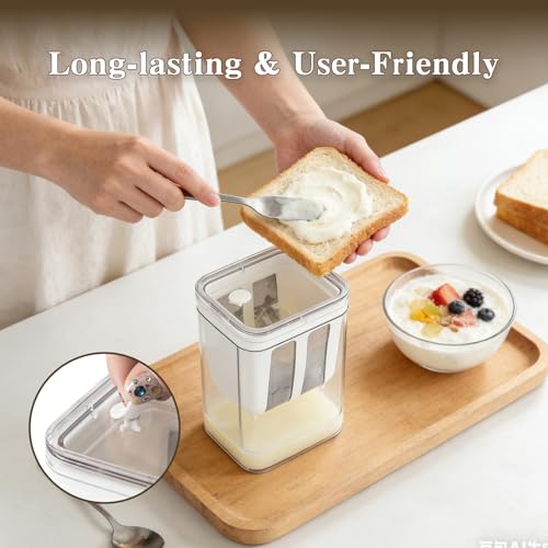 Greek Yogurt Strainer with Lid, 1800ML (61 Oz) Fine Mesh Stainless Steel Strainer, Reusable Kefir Strainer & Milk Filter for Homemade Thick Yogurt Rice Tea Juicing