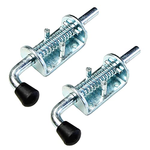 (Pack of 2) 1/2" Spring Pin Latch Lock Assembly for Utility Trailer Gate - Heavy Duty