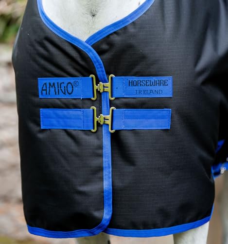Horseware® Amigo® Ripstop 900D Turnout 0g - Black/Classic Blue, 84 inches - color: Black/Classic Blue, size: 84 inches