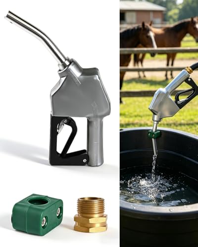 Auto Shut-Off Water Nozzle Kit for Stock Tank – Automatic Livestock Waterer Valve Prevents Overflow, Fits Horse, Cattle, Goat Farm Water Troughs with Nozzle Holder