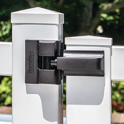 Barrette Outdoor Living Heavy-Duty Modern Wrap Hinge Kit, Black(2 Pack)