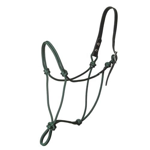 Custom Quick Release Stiff Rope Halter with Leather Crown