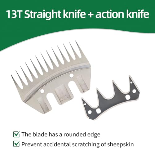 Sheep Shears Blades Straight 13-Tooth Wool Shearing Comb and Cutter