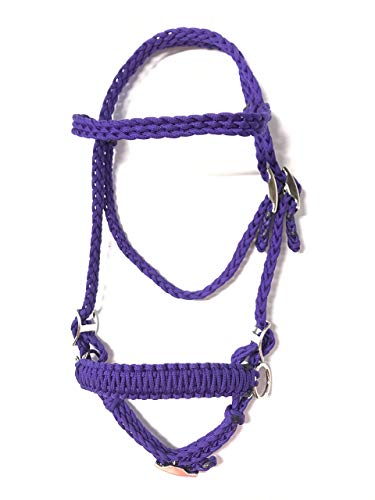 Purple pony bitless bridle pony tack side pull hackamore